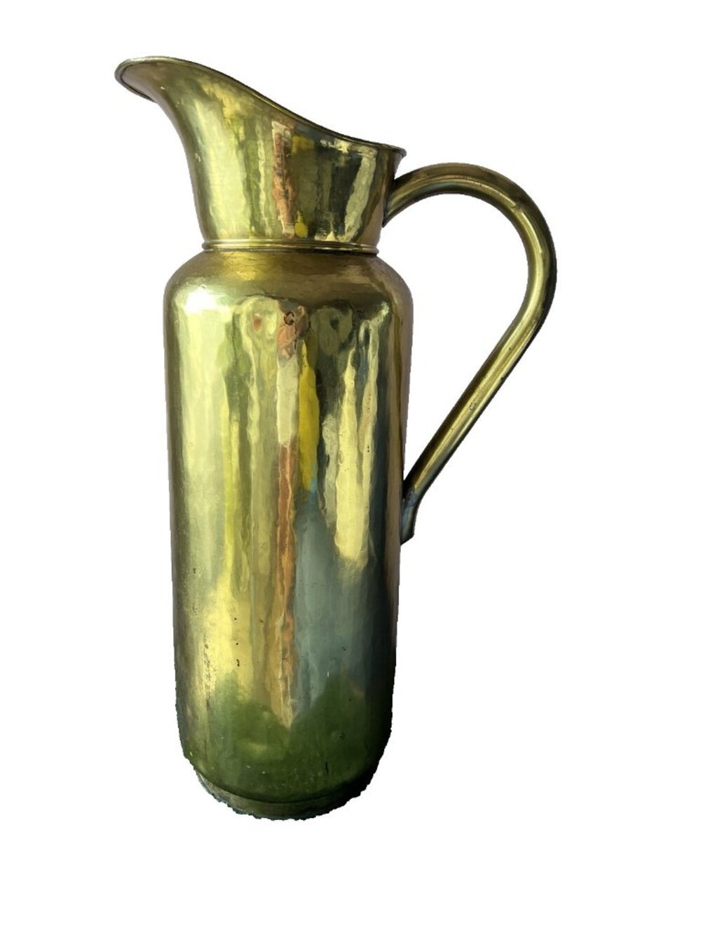 SPAIN Gold Metal Brass Umbrella Holder Vase 1930s Italy 22"H x 13"W Victorian